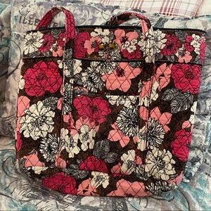Vera Bradley Mocha Rouge large tote